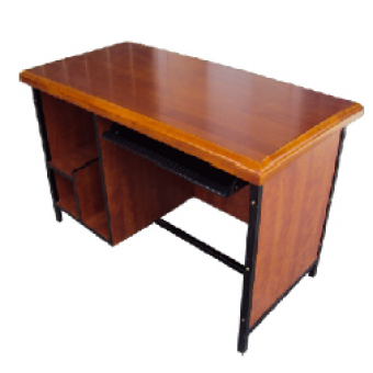Computer Table For Office Use 1 Person Hardwood Top / Metal Fram Of Square Pipes 