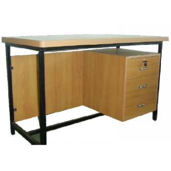 Office Table M/ Frame With Side Pedestal MDF- Top MF-65A