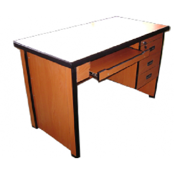 Office Table MDF - S/ Pedestal With Keyboard Tray MF-72C