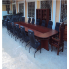 Conference Table For Two People With Front Table For Three People Made Of Well Kin Dry Hard Wood