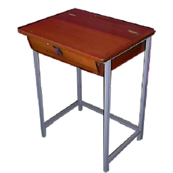 School Desk Lockable Hard Wood Top MF-37A